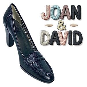 Circa Joan & David CJCHAS Size 8.5 Medium Stacked Platform Womens Shoe Black